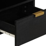 vidaXL Table basse noir 80x54x40 cm bois d'ingénierie