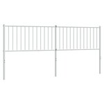 vidaXL Tête de lit métal blanc 193 cm