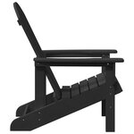 vidaXL Chaise Adirondack Noire 74x82x91 cm HDPE