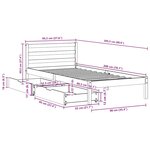 vidaXL Cadre de lit sans matelas 90x200 cm bois de pin massif