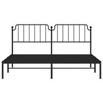 vidaXL Cadre de lit métal sans matelas avec tête de lit noir 183x213cm