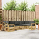 vidaXL Ensemble de canapés d'extérieur 6 Pièces Blanc et Anthracite