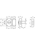 THIRARD - Lot de 2 verrous à bouton Corvette pour porte d'entrée  cylindre 45mm  acier  6 clés  époxy bronze