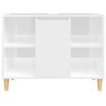 vidaXL Meuble d'évier blanc brillant 80x33x60 cm bois d'ingénierie