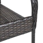 vidaXL Chaises empilables d'extérieur lot de 2 Résine tressée Marron
