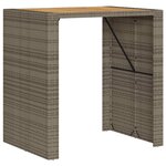 vidaXL Ensemble de bar de jardin 3 Pièces sans coussins gris poly rotin
