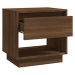 vidaXL Table de chevet Chêne marron 45x34x44 cm Aggloméré