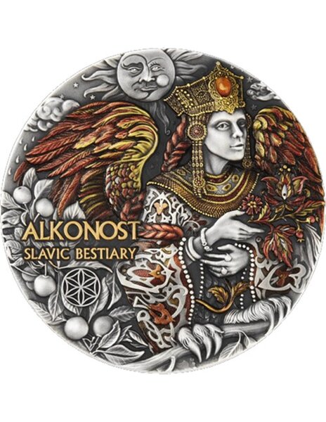 ALKONOST Slavic Bestiary 3 Once Argent Monnaie 2000 Francs Cameroon 2024