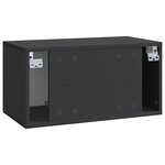 vidaXL Meuble TV mural Noir 59 5 x 31 x 30 cm Bois d'ingénierie