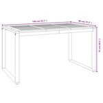 vidaXL Table de jardin et pieds en forme de U 140x80x75 cm bois acacia