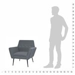 vidaXL Fauteuil gris clair acier et tissu