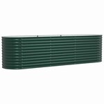 vidaXL Jardinière surélevée Vert 320 x 80 x 81 cm Acier