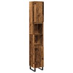 vidaXL Armoire de salle de bain vieux bois 30x30x190cm bois ingénierie