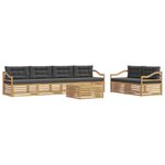vidaXL Ensemble de canapés d'extérieur 7 pc Blanc et anthracite