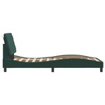 vidaXL Cadre de lit avec tête de lit Vert foncé 90x200 cm Velours