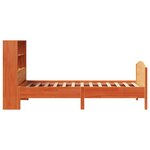 vidaXL Lit bibliothèque sans matelas cire marron 100x200 cm pin massif