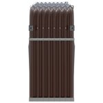 vidaXL Porte-bûches marron 180x45x100 cm acier galvanisé