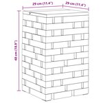 vidaXL Tabouret Naturel 29 x 29 x 48 cm Bois massif de récupération