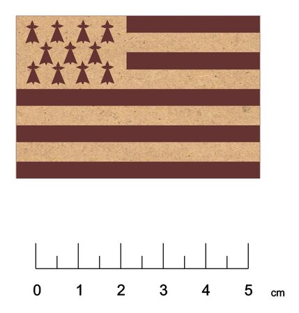 Forme en bois mdf drapeau breton