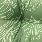 vidaXL Coussin de banc de jardin motif de feuilles 200x50x7 cm tissu