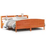 vidaXL Cadre de lit sans matelas cire marron 200x200cm bois pin massif