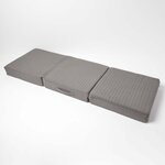 Coussin d'assise déhoussable pour canapé 3 places en coton  Gris foncé - HOMESCAPES