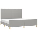 vidaXL Cadre de lit sans matelas gris clair 180x200 cm tissu