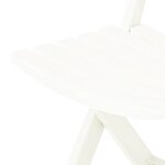vidaXL Chaises de jardin pliables 2 Pièces Plastique Blanc