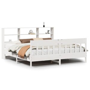 vidaXL Cadre de lit sans matelas blanc 180x200 cm bois massif de pin