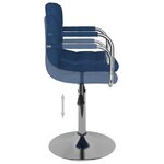 vidaXL Tabouret de bar Bleu Tissu