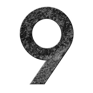 Numéro 9 - Numéro adhésif pour boîtes aux lettres- Pierre véritable 50 mm  Galibot