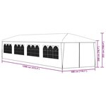 vidaXL Tente de réception 3x12 m anthracite