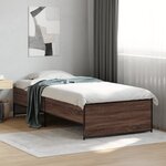 vidaXL Cadre de lit sans matelas chêne marron 90x190 cm