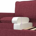 vidaXL Canapé Bordeaux 76 x 81 x 87 5 cm Tissu