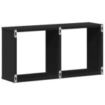 vidaXL Armoire murale 60x16x30 cm noir bois d'ingénierie