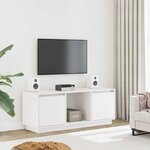 vidaXL Meuble TV Blanc 110 5x35x44 cm Bois de pin massif