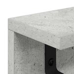 vidaXL Porte-manteau mural avec étagère Gris béton 60 x 10.5 x 10.5 cm