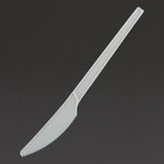Couteau blanc cpla compostable 165 mm - lot de 50 - vegware -  - cpla