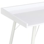 Bureau table poste de travail meuble d'ordinateur informatique étude 90 x 50 x 79 cm blanc 02_0023530