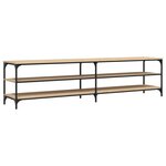 vidaXL Meuble TV chêne sonoma 200x30x50 cm bois d'ingénierie et métal