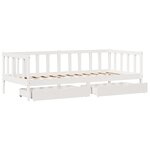 vidaXL Lit de jour et tiroirs sans matelas blanc 80x200 cm bois massif