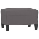 vidaXL Ensemble de canapés 3 Pièces avec coussins gris similicuir