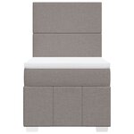 vidaXL Sommier à lattes de lit avec matelas Taupe 90x190 cm Tissu
