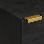 vidaXL Tables de chevet 2 Pièces noir 40x33x46 cm bois de manguier solide
