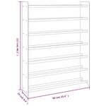 vidaXL Étagère à chaussures Marron 90x24x117 cm Bois d'ingénierie