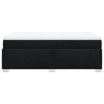 vidaXL Sommier à lattes de lit avec matelas noir 120x190 cm tissu