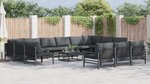 vidaXL Ensemble de canapé de jardin 13 Pièces Anthracite Acier