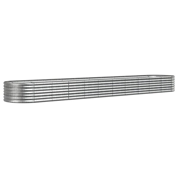 vidaXL Lit surélevé de jardin Acier galvanisé Argenté