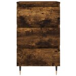 vidaXL Tables de chevet 2 Pièces chêne fumé 40x35x69 cm bois ingénierie