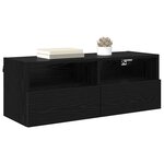 vidaXL Meubles TV muraux 2 Pièces Chêne noir 80 x 30 x 30 cm